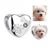 Charm personalizado pets mascotas corazón plata