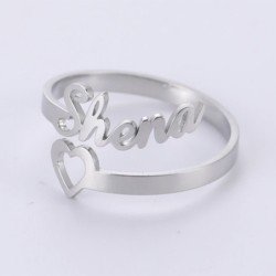 Anillos personalizados con nombres acero inoxidable