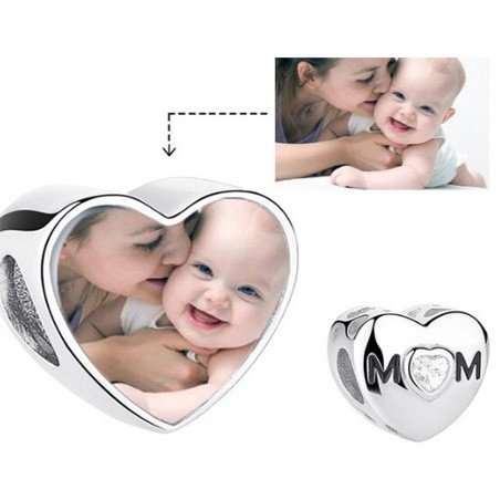 Charm para ti mama en plata corazón amor