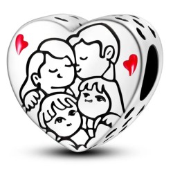 Charm familia padres e hijos plata compatible