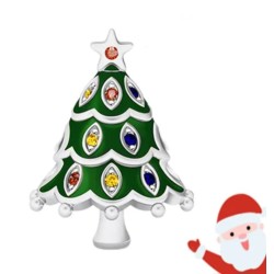 Charm árbol de Navidad pino esmaltado regalo