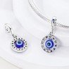 Mal de ojo charm colgante giratorio azul