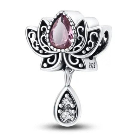 Charm flor de loto plata sabiduría