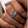 Anillo escorpión escorpio horóscopo ajustable mujer plata